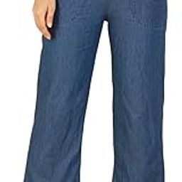 Women’s Denim Wide‑Leg Palazzo Pants – Elastic High‑Waist, Drawstring, Pockets – Loose Casual Trousers”-image-83