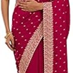 Women Vichitra Silk Saree with Embroidered Border with Unstitched Blouse Piece | Latest Sarees Bollywood Sari | New Sarees | Saree Blouse| Designer Saree (AZ-YS-OG-LADYQUEEN-Parent)-image-22
