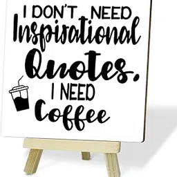 Coffee accessories for coffee bar, Desk decorations for women office, I don’t need inspirational quotes I need coffee, Funny home decor, Coffee station decor (29)-image-103