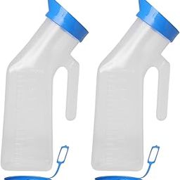 Urine Pot for Unisex Men And Women for Bed Patient - Unisex Polypropylene Autoclavable Urinal Pot - Medical Grade Plastic Urine Collector with Cap and Lid - White, 1000ml (Pack Of 2)-image-38