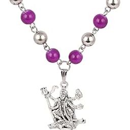 Kali Maa Silver Religious Pearl Stainless Steel Neckpiece Stylish & Fancy Necklace for All Men & Women-image-14