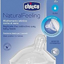 Chicco Natural Feeling Teat with Anti-Colic Effect, Angled Nipple for Wide Neck Natural Feeling Bottles, Regular & Slow Flow, For Newborn Babies 0m+-image-80