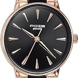 Sonata Poze Quartz Black Dial Black+Rose Gold Metal Strap Analog Watch for Women-SP80076KD02WF-image-67