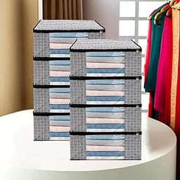 Shaping Fabric Garment Cover Non-Woven 90 GSM with Transparent Window & Double Metal Zipper – Pack of 8 | Dustproof Clothes Storage Bag for Sarees, Suits, Jackets, Shirts SCXLRL1582493517524148525140-image-79