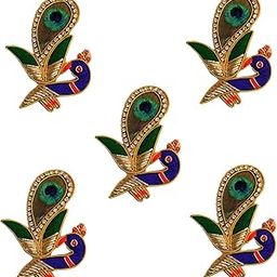 Lovetholy 11pcs, 7x5cm Peacock Designer Embroidery Neck sew on Applique Patches/Decorative Patches for Clothes, Jackets, Jean's, Blouse, Saree, Dress Decoration (L-63.11, Multicolor)-picture-12
