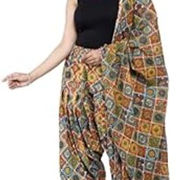 KHEEAA Fashion's Womens Cotton Multi Printed Patiala Salwar with Matching Dupatta (Free Size)-image-33