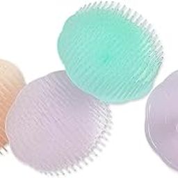 generic Zodiac Round Finger Combs, Set of 4, Pastel Colours, Soft Bristles for Hair Detangling and Washing-picture-17