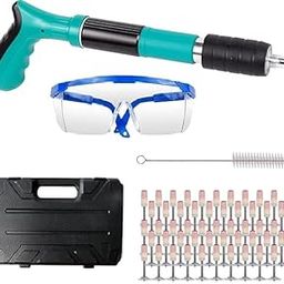 Vinskep Manual Steel Nail Gun Tool, Concrete Nail Gun, Portable Mini Nail Shooting Machine with 20 Nails, Nail Wall Fixing Tool for Cement Walls, Household Wood working-22