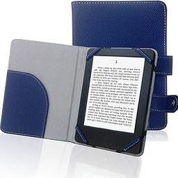 Enjoy-Unique Book Style Litch Pu Leather Case Cover for 6" Ebook Reader Case Cover for Sony/Kobo/Pocketbook/Nook/Tolino 6Inch Ebook Reader (Blue)-picture-32