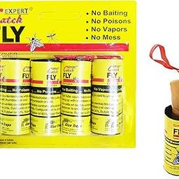 Lifekrafts Fly Ribbon GlueTrap for indoor/outdoor use. scented sticky strips for flies and Insects.Premium Adhesive Sticky Fly Strips & Gnat Hanging Strips. Pack of 20 (size: 3.8x78 cm, Color: Yellow)-13