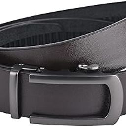 Luxury Leather Belt, 35mm Width, Micro-Adjustable No-Hole Design, Autolock Buckle, Black and Brown-image-48