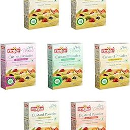 Five Star Custard Powder Mix Combo of Vanilla, Raspberry,Pista,Butterscotch, Mango and Strawberry - 100g Each (Pack of 7)-image-63