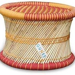 GUNEE Eco-Friendly Handicraft Cane Bar Bamboo Garden Chair/Stool/Muddha/Mudda for Outdoor & Indoor Furnishing (10 inch, Pack of 1) (Design-3)-image-82
