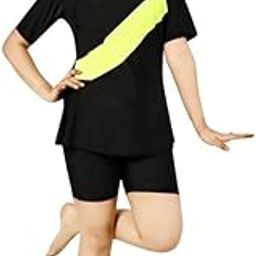 Women Frock Style with Inner Short One Piece Swimming Costume | Swimsuit for Women-(SIze-38 inch) Black-picture-12