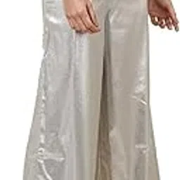 tnq Womens Shimmer Golden and Silver Palazzo Combo Set of 2Pcs-picture-4