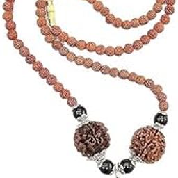 Happiness Hub Rudraksha Narmadeshwar Shivling Kavach Pendant Mala Narmada Stone Locket For Men Women Narmadeshwar Rudraksha Mala-image-3