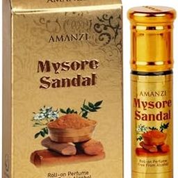 AMANZI Mysore Sandal Attar Roll-On for Men & Women | Alcohol-Free, Long-Lasting Fragrance Oil | Sweet, Creamy, Woody Perfume | 6ml | Pack of 1-54