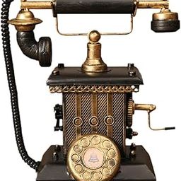MYADDICTION Traditional Landline Phone Ornament Modern Home Decor Corded Telephone Model 23cmx13cmx26cm-14