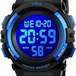 Digital Boy's & Girl's Watch (Black Dial Blue Colored Strap)-picture-24