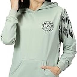 Women's Fleece Hooded Neck Wings Printed Loose Fit Oversized Sweatshirt-image-36