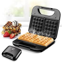 Inllex Waffle Maker Machine 3 In 1 For Home Kitchen Appliances For Home Kitchen Items Gift Non-Stick Surfaces 4 Inch, Perfect For Breakfast, Dessert, Sandwich, Pan Cakes, Paninis/Other Snacks-11
