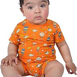 Baby Boys Classic Fit Cotton T-Shirt and Short Set | Light Orange | 9-12 Months | KIDS12637-image-62