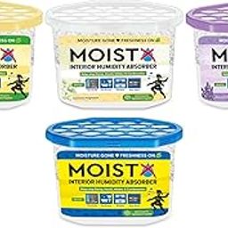 MOISTX Moisture Absorber 300g X 4 Box | Per box capacity to trap 600ml moisture from Air | Odour Absorber | Assorted Pack of 4 | Dehumidifier for Wardrobe, Bathroom, Kitchen, Shoe Rack...-image-70