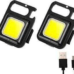 TAO Chemicals Led Keychain Light 4 Hours Battery Life with Bottle Opener, Flashlight, Magnetic Base and Folding Bracket 800 Lumens USB Emergency Rechargeable Light (Pack of 2)-10