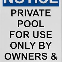 OSHA Private Pool For Use Only By Owners Sign, 8.5 x 11 in" OSHA Compliant Swimming Pool Sign, Weatherproof Plastic, UV resistant & Easy-to-Read Signage-image-44