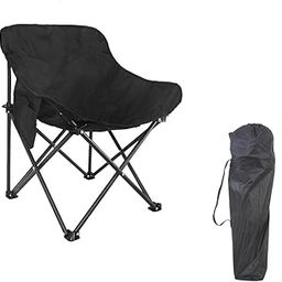 Corvids Foldable Camping Chair with Oxford Fabric | Comfortable & Lightweight Chair for Hiking, Picnic, Garden & Outdoor Use (Black, Large)-27