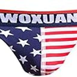 Mens American Flag Underwear T-Back G-String Thongs Panties Red XL-picture-45