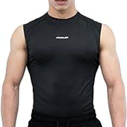 Men's Sleeveless Ace Compression Tank - Ultra Stretch,Premium Nylon Spandex Blend,Moisture-Wicking, Quick-Dry,Activewear for Gym, Fitness, and Sports-image-99