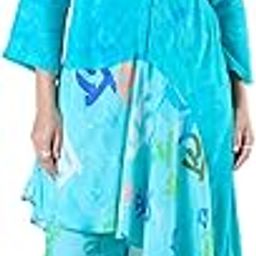 navyasa blue liva muslin jacquard digital print co-ord set for women-image-100