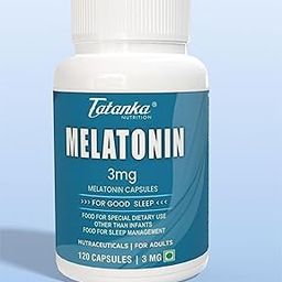 MELATONIN 3mg per vegeterian capsule for restfull sleep support supplement for men and women-image-87