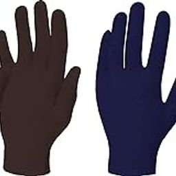 QUEERY Sun Protection Cotton Half Hand Gloves for Men/Women (Brown, Navy Blue) -Pack of 2-image-72