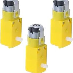 ElectroSys Electric Motor 3V-6V Single Shaft Geared TT Magnetic Gearbox Engine for Robot Toys Cars Chassis Models Vibration Products (PACK OF 3)-2
