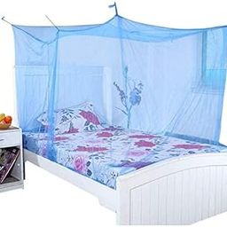 M.K Packaging 4 x 6.5 ft Insect Protection Net Machardani | Blue Mosquito Net for Single & Double Bed | Safe, Comfortable Sleep Solution-picture-6