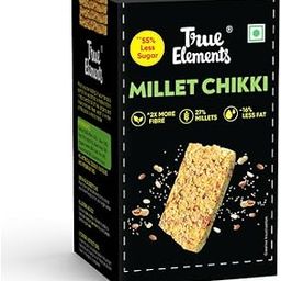 True Elements Millet Chikki 240g (Pack of 12 * 20g) - 55% Less Sugar | Peanut Gajak with Jaggery | Sweets | Peanut Bar | Diet Snacks made with 27% Millets (Jowar, Ragi, Bajra)-20