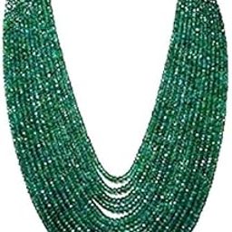 Green Onyx Gemstone Emerald Semi-Precious Classic 14 Layer Necklace/Mala for Women (002NB) not real onyx (Adjustable silk-dori for Lenght)-image-32