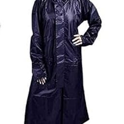 Women's Solid Rain Coat/Overcoat with Hoods and Side Pocket 100% Waterproof Raincoat for Women, Size-XXL (Blue)-picture-21
