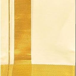 COTTON Jari Border Dhoti 2 meters 1PC-45