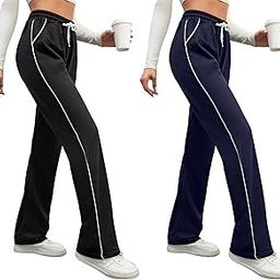 Women's Striped Track Pants | Women Trackpants | Women Lower/Pyjama | Lounge Pants | Loose Fit Trackpants | Gym/Yoga/Casual Wear Pants-image-60