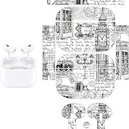 Bayalis - Compatible for Apple Airpod Pro (1st Gen) - Audio Buds Skin Warp (Coverage - Charging Case+Buds) (Design- News Paper-47) (227)-image-71