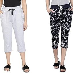 Womens Solid & Printed Cotton Capri-image-33