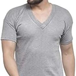 Men's Half Sleeves Solid V Neck Thermal TOP-30