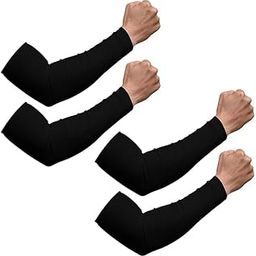 Ya pack of 2 pair Cotton Arm Warmer (Black)-image-18