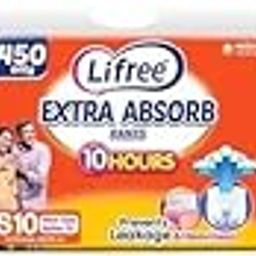 COMPATIBLE WITH Lifre Extra Absorb Pants Adult Diaper Pants Unisex,Small, 30 Pieces, Waist size - 24-33 Inches, 60-85 cm (Pack of 3)-image-63