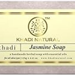 Khadi Natural Herbal Jasmine Soap| Herbal handmade soap| Relaxes body and soul| Reduces wrinkles and lines|Suitable for all skin types| Pack of 7 (125gm*7) (875gm)-12