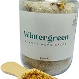 DEER Wintergreen Essential Oil Bath Salt 200 Gm|Glass Jar With Cork Lid |Bath Soak with Essential Oils & Natural Herbs-image-80