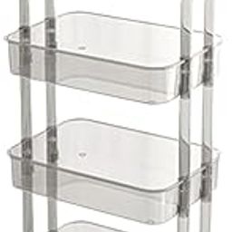 YORWAN Transparent 4 Layer Trolly, Acrylic Organizer, Modern Trolley Racks, Bathroom Stand, Vegetable Rack Fruit Storage, Multipurpose Acrylic Space Saver Storage-image-44